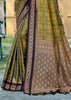 Mehndi Green Woven Banarasi Silk Saree