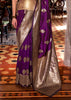 Royal Purple Dual Tone Woven Banarasi Silk Saree