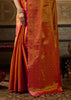 Burnt Orange Woven Kanjivaram Silk Saree