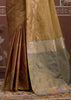 Mustard Gold Woven Tussar Silk Saree