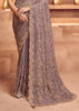 Aura Purple Designer Tissue Silk Saree