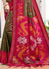 Avocado Green Woven Patola Silk Saree