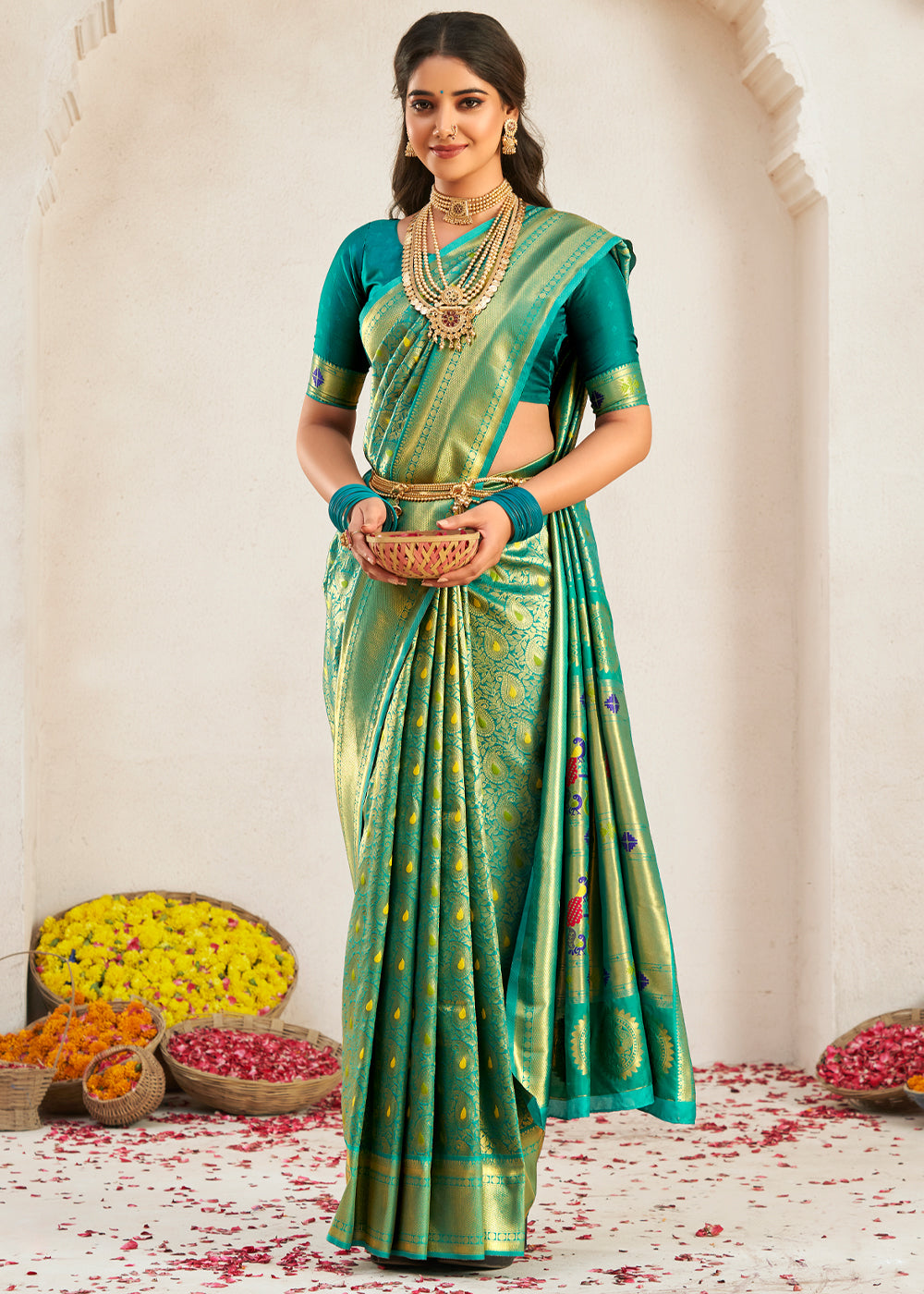 PURE YEOLA PAITHANI || SHIVSHAHI PAITHANI SAREE || | Indian fashion  dresses, Saree look, Indian bridal outfits