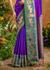 Bright Purple Woven Banarasi Silk Saree