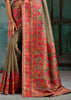 Grey Woven Cotton Kashmiri Jamewar Saree