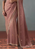 Mauve Embroidered Silk Saree With Heavy Blouse