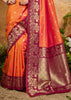Sunshine Orange Woven Soft Silk Saree