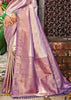 Spring Purple Woven Kanjivaram Silk Saree