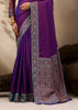 Deep Purple Woven Kanjivaram Silk Saree