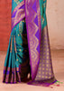Tropical Green Dual Tone Bronze Zari Woven Banarasi Silk Saree