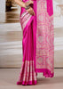 Princess Pink Printed Satin Silk Saree