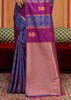 Shades Of Purple Woven Banarasi Silk Saree
