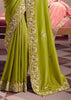 Pistachio Green Embroidered Tissue Designer Saree
