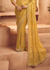 Daffodil Yellow Designer Tissue Silk Saree