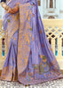 Persian Purple Woven Banarasi Designer Silk Saree With Contrast Blouse