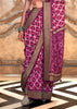 Dahlia Purple Printed Patola Silk Saree