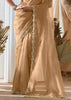 Sand Beige Designer Silk Saree