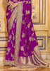 Sparkling Purple Woven Banarasi Silk Saree