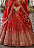 Bride Red Heavy Embroidered Designer Lehenga