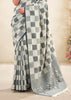 Off White Woven Linen Silk Saree