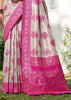 Magenta Pink Woven Banarasi Silk Saree