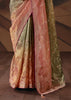 Golden And Pink Embroidered Designer Saree