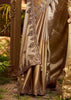 Rich Golden Embroidered Designer Saree