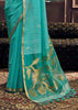 Angel Blue Woven Cotton Silk Saree