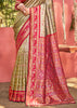 Olive Green Woven Kanjivaram Silk Saree