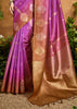 Orchid Purple Woven Banarasi Silk Saree