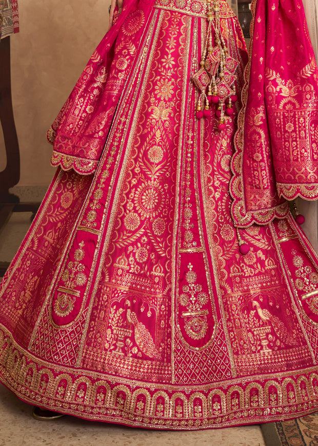 Bridal Pink Banarasi Designer Lehenga