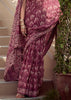 Red Printed Cotton Silk Saree