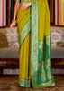 Mehndi Green Banarasi Soft Silk Saree