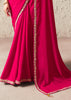 Virtual Pink Designer Organza Tissue Silk Saree With Printed Blouse