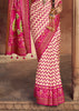 Magenta Pink Printed Patola Silk Saree