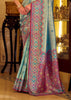 Angel Blue Woven Patola Tissue Silk Saree