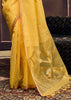 Vibrant Yellow Woven Cotton Silk Saree