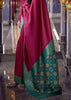 Wine Purple Woven Banarasi Silk Saree