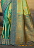Glow Green Dual Tone Woven Banarasi Silk Saree