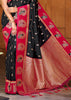 Black & Red Woven Banarasi SIlk Saree
