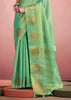 Mint Green Woven Tissue Silk Saree