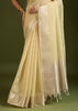 Sunlight Yellow Woven Soft Silk Saree