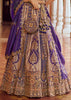 Purple Banarasi Silk Embroidered Lehenga