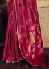 Wine Purple Woven silk saree