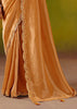 Sunset Orange Designer Embroidered Saree