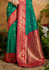 Natural Green Woven Soft Silk Saree