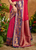 Scarlet Red Woven Banarasi Silk Saree