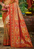 Festive Red Dual Tone Woven Banarasi Silk Saree