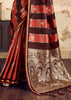Coffee Brown Rangkat Satin Silk Saree