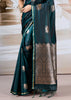 Bottle Green Banarasi Satin Silk Saree